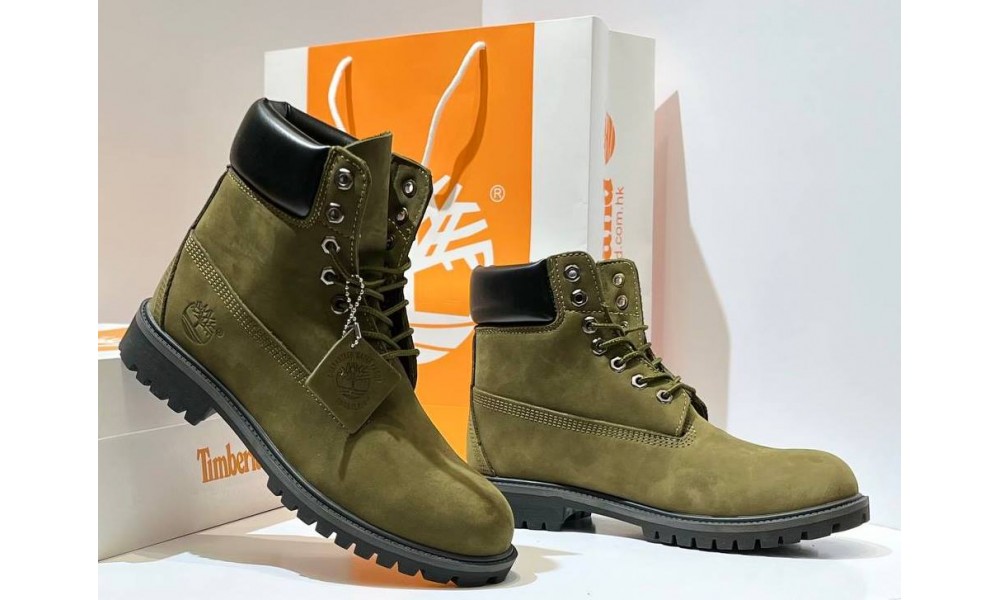 Ботинки Timberland 6 Inch Premium Olive Nubuc купить